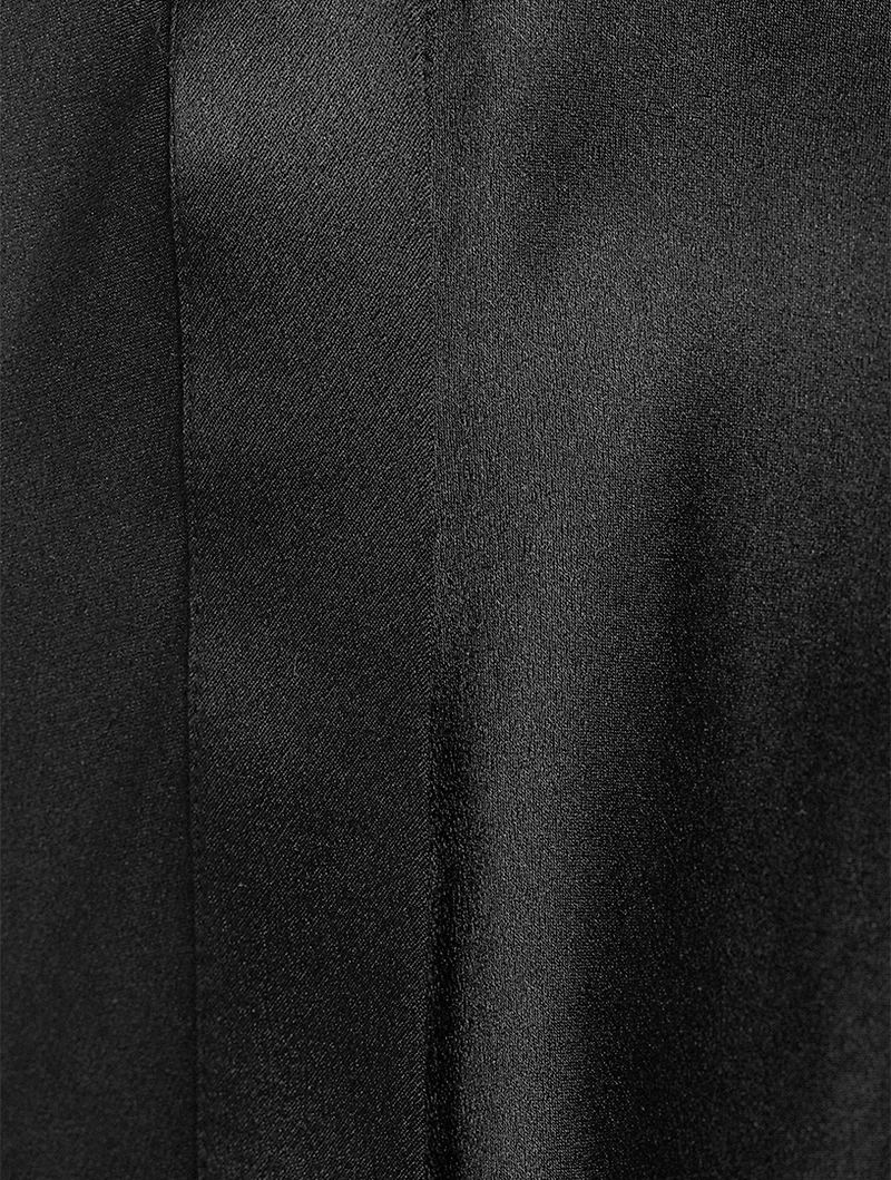 Silk Bias Long-Sleeve Blouse