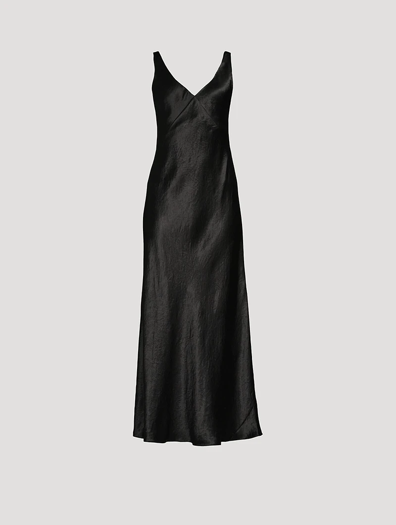 V-Neck Long Slip Dress