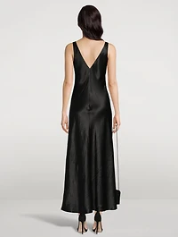 V-Neck Long Slip Dress