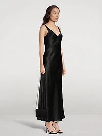 V-Neck Long Slip Dress