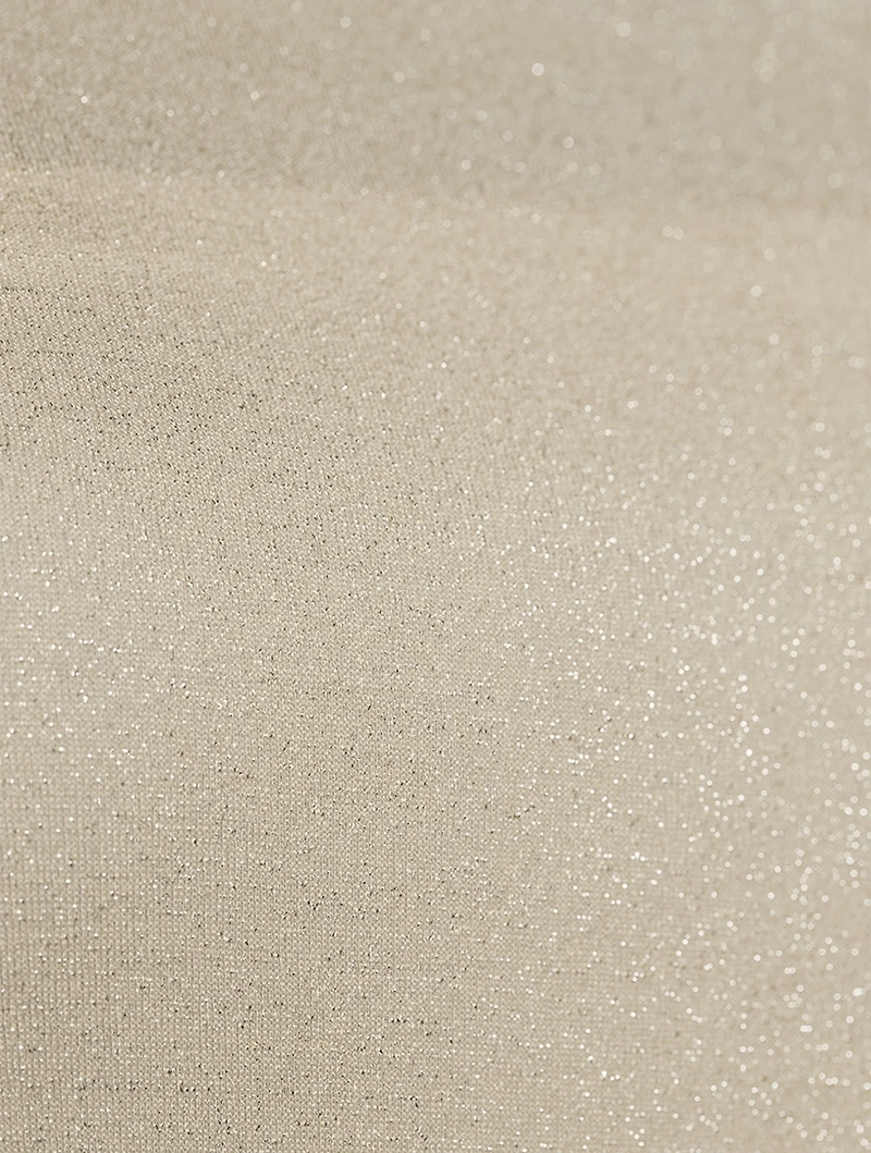 Layered Shimmer Jersey Long-Sleeve Top