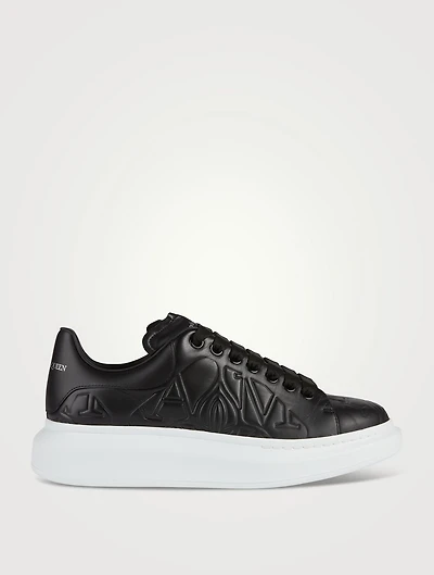 Oversized Leather Sneakers With Stamp