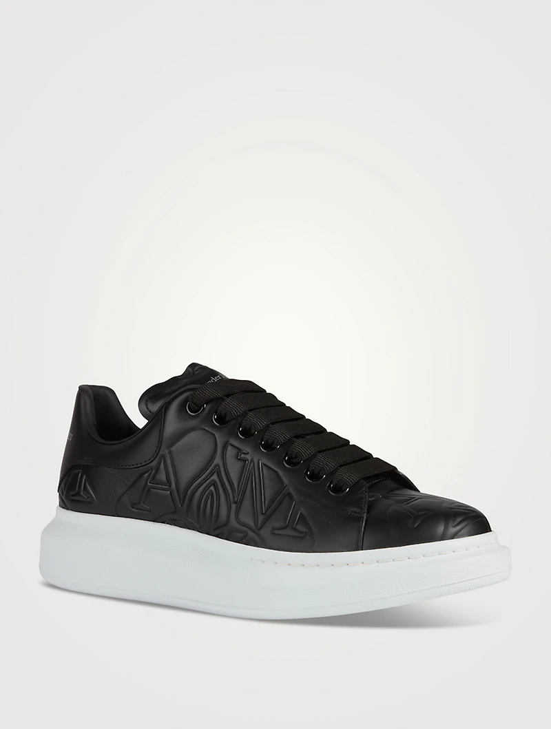 Oversized Leather Sneakers With Stamp