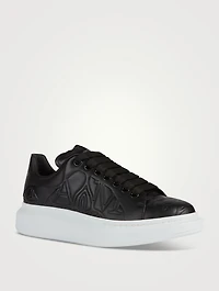 Oversized Leather Sneakers With Stamp