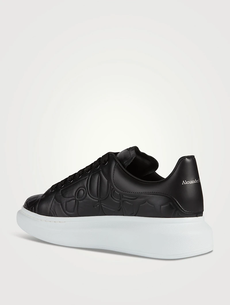 Oversized Leather Sneakers With Stamp