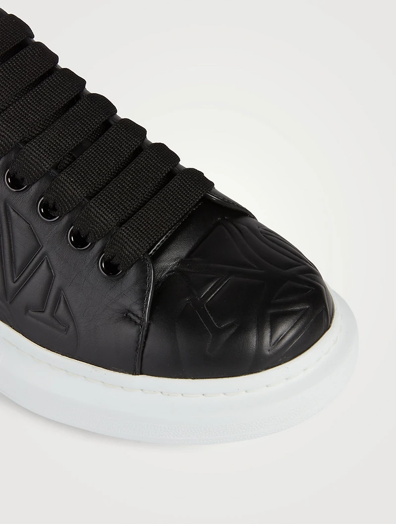 Oversized Leather Sneakers With Stamp