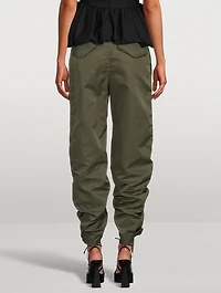 Adjustable Satin Cargo Trousers