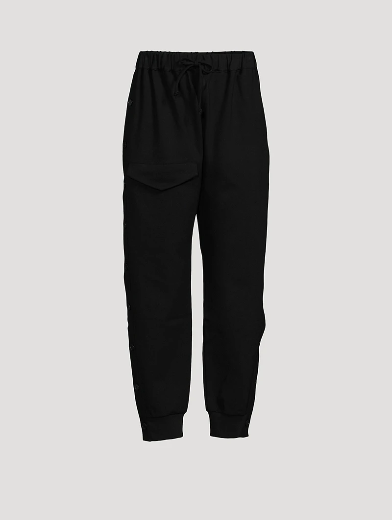 Buttoned-Trimmed Joggers