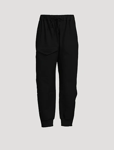 Buttoned-Trimmed Joggers