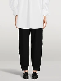 Buttoned-Trimmed Joggers