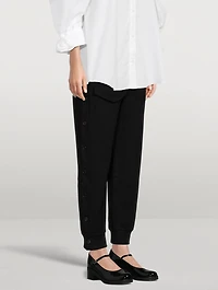 Buttoned-Trimmed Joggers