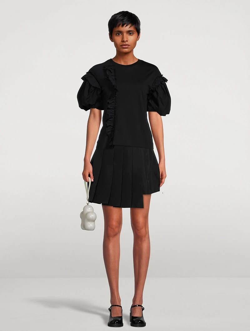 Ruffled Puff-Sleeve T-Shirt