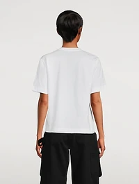 Ruffle Tie-Neck T-Shirt