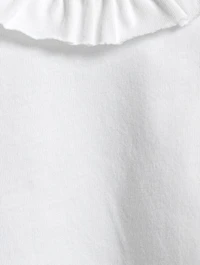 Ruffle Tie-Neck T-Shirt
