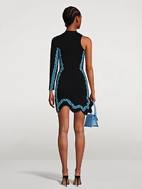 Manta Wavy One-Sleeve Mini Dress