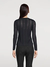 Wool Silk Lace Sweater