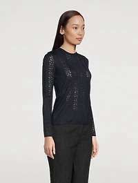 Wool Silk Lace Sweater