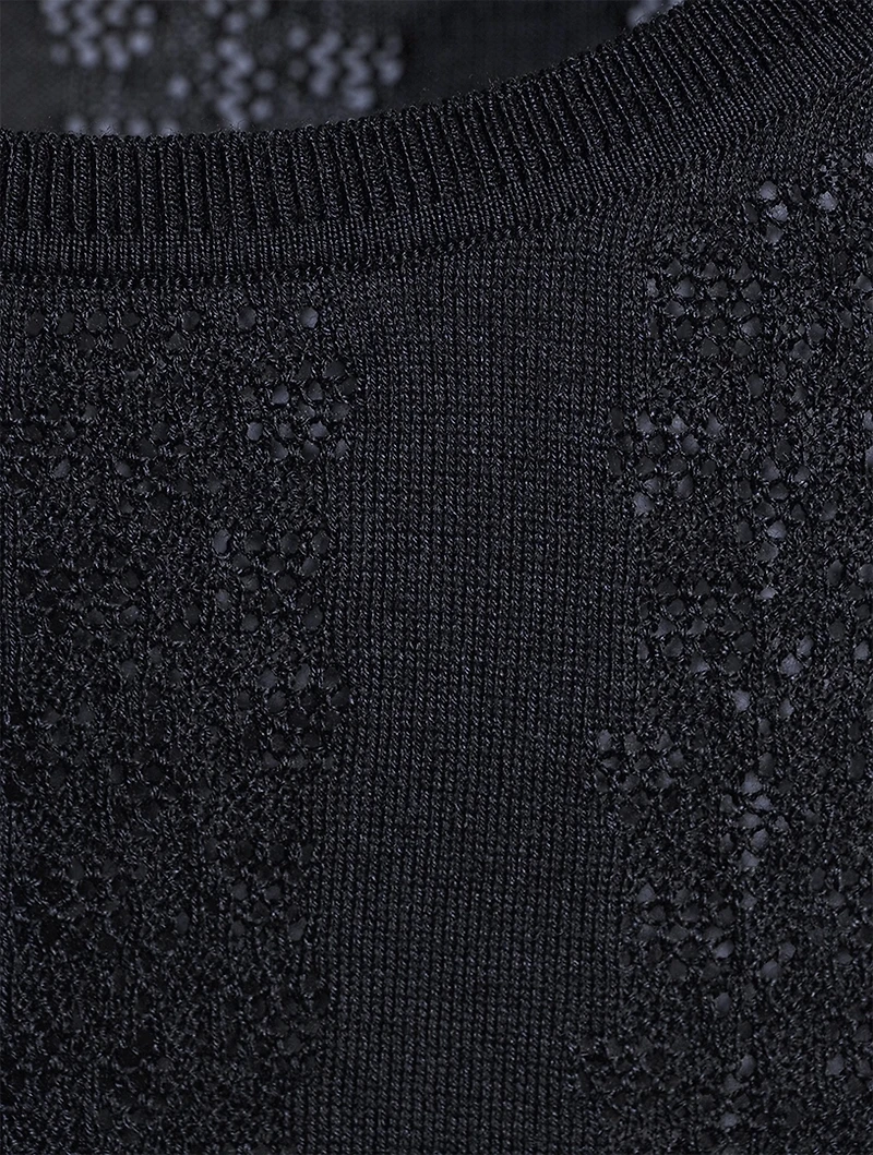 Wool Silk Lace Sweater