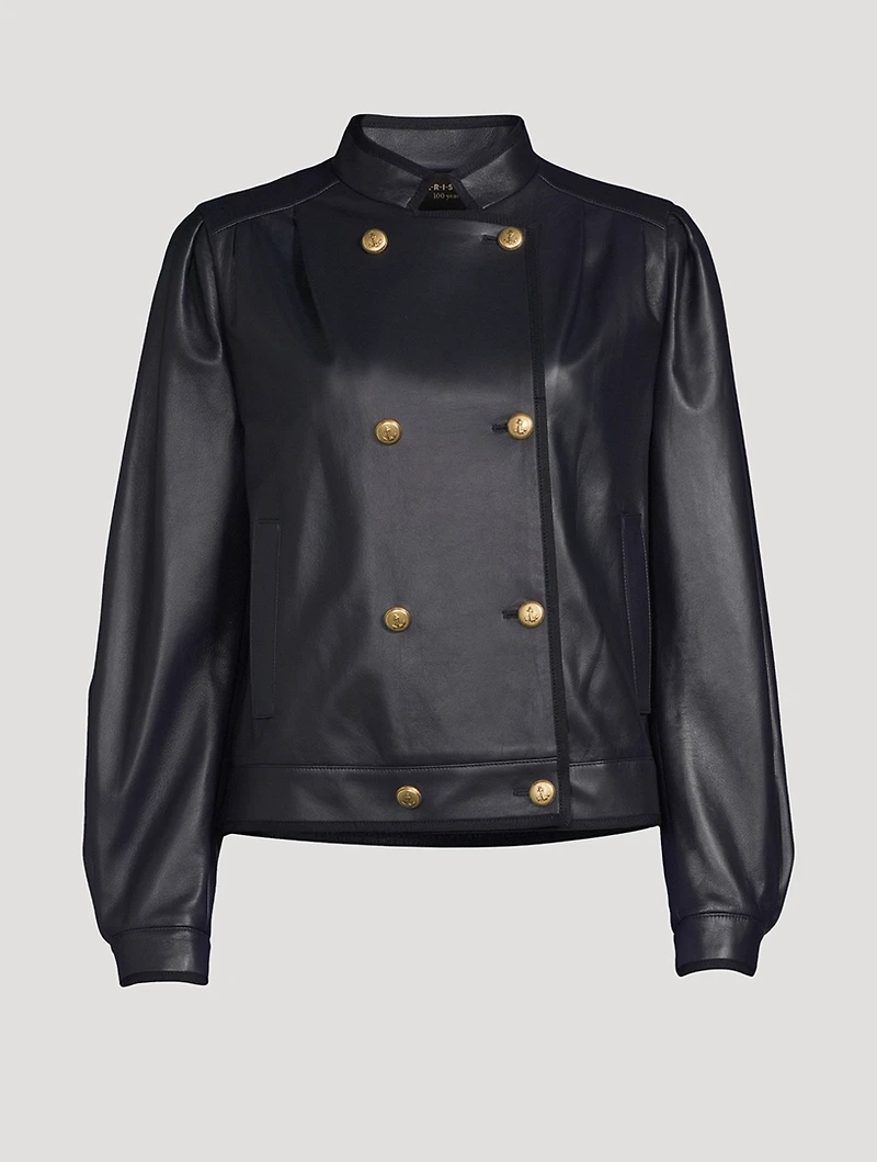 Marissa Double-Breasted Leather Jacket