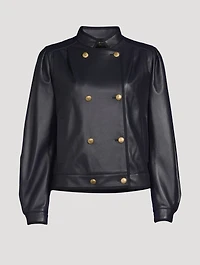 Marissa Double-Breasted Leather Jacket