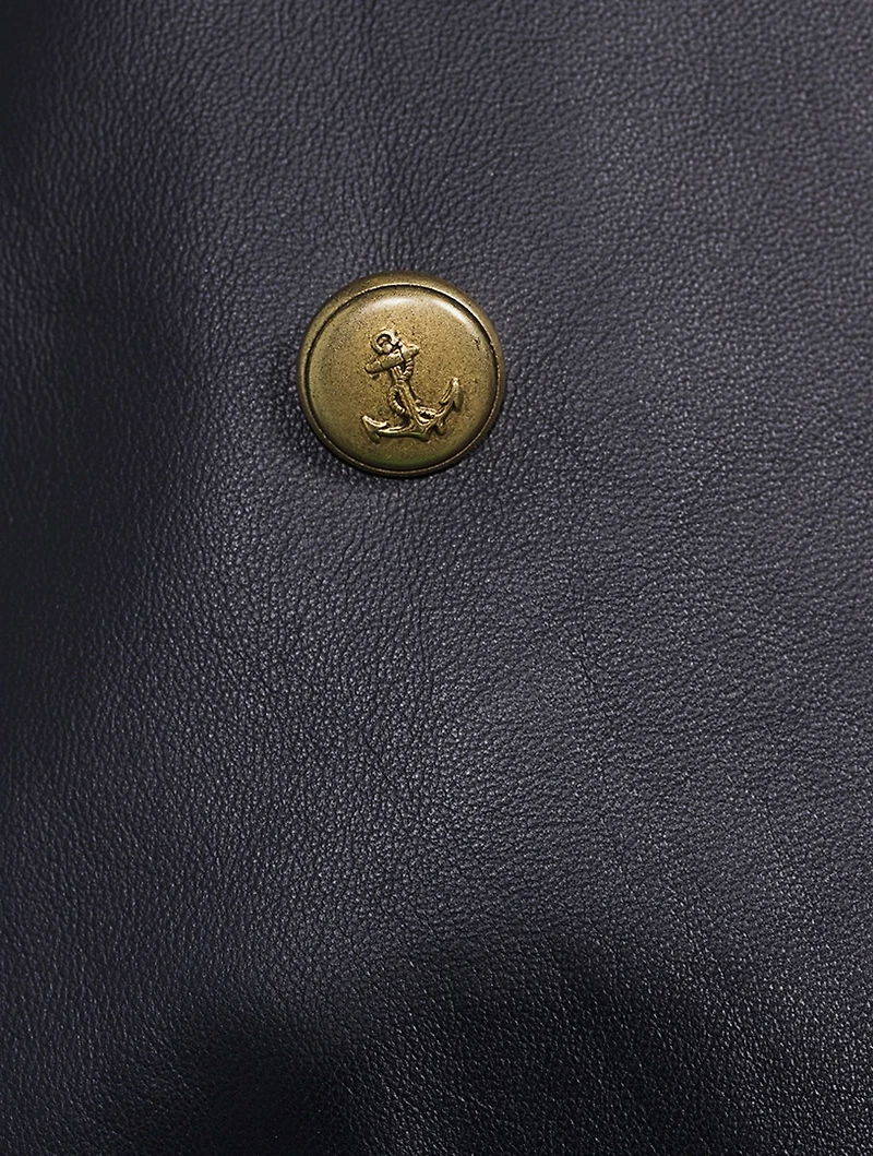 Marissa Double-Breasted Leather Jacket