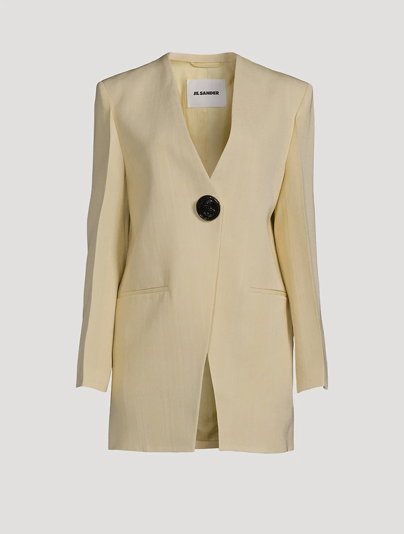 Collarless Blazer