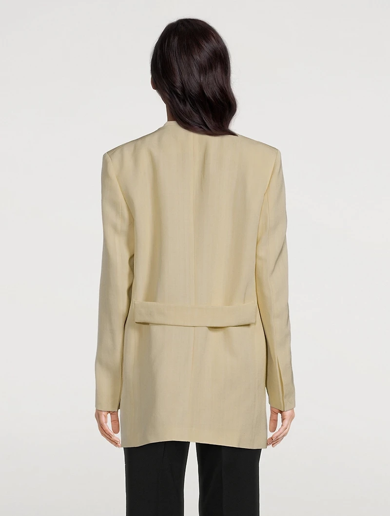 Collarless Blazer