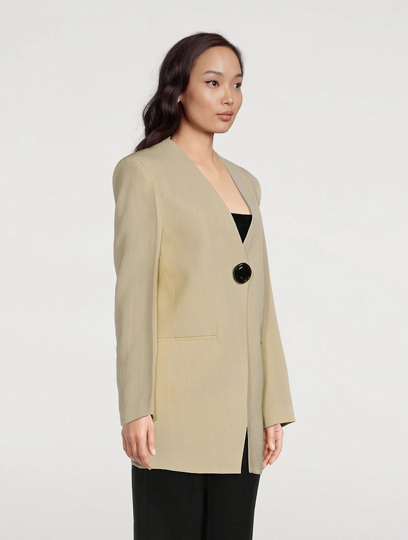 Collarless Blazer