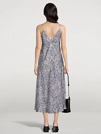 Twill Slip Dress Floral Print