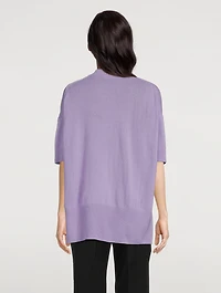 Short-Sleeve Cashmere Sweater