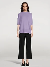 Short-Sleeve Cashmere Sweater