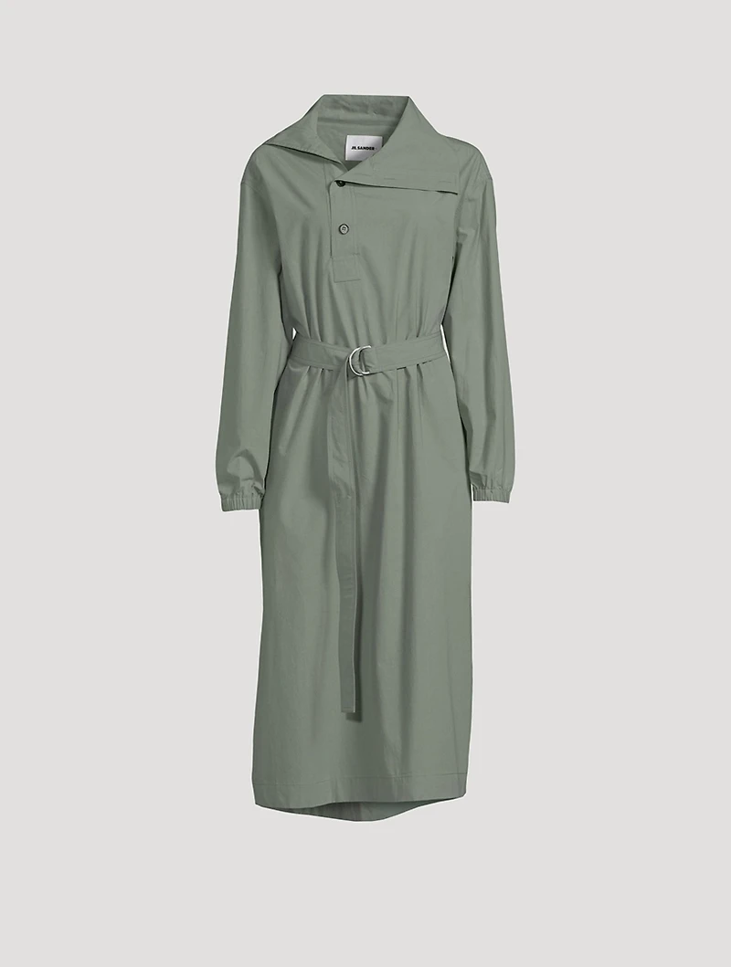Belted Cotton Shirt Dress