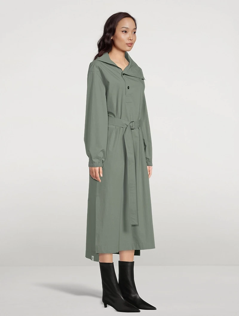 Belted Cotton Shirt Dress