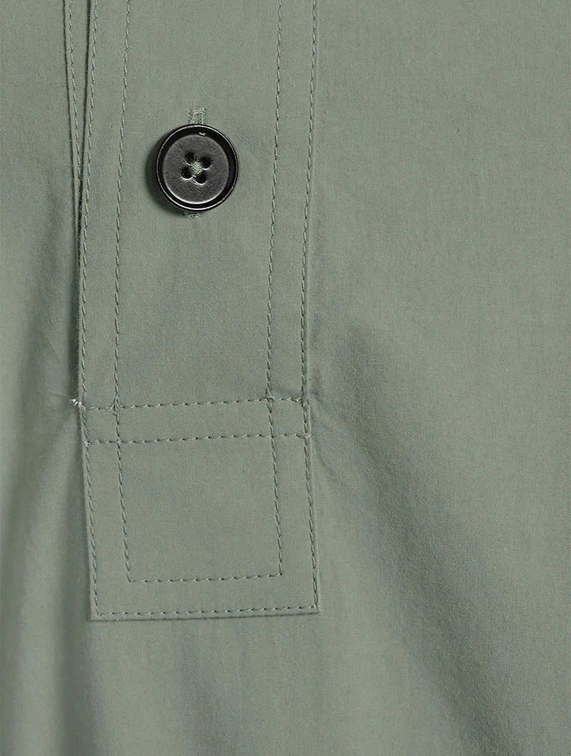 Belted Cotton Shirt Dress