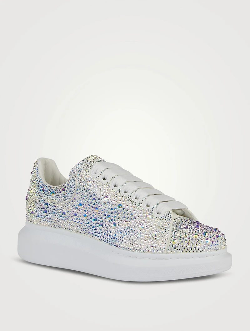 Oversized Embellished Leather Sneakers