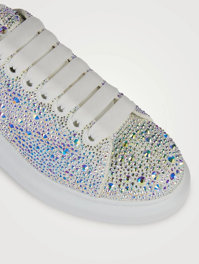 Oversized Embellished Leather Sneakers
