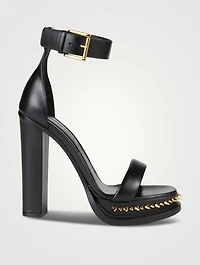 Punk Stud Leather Platform Sandals