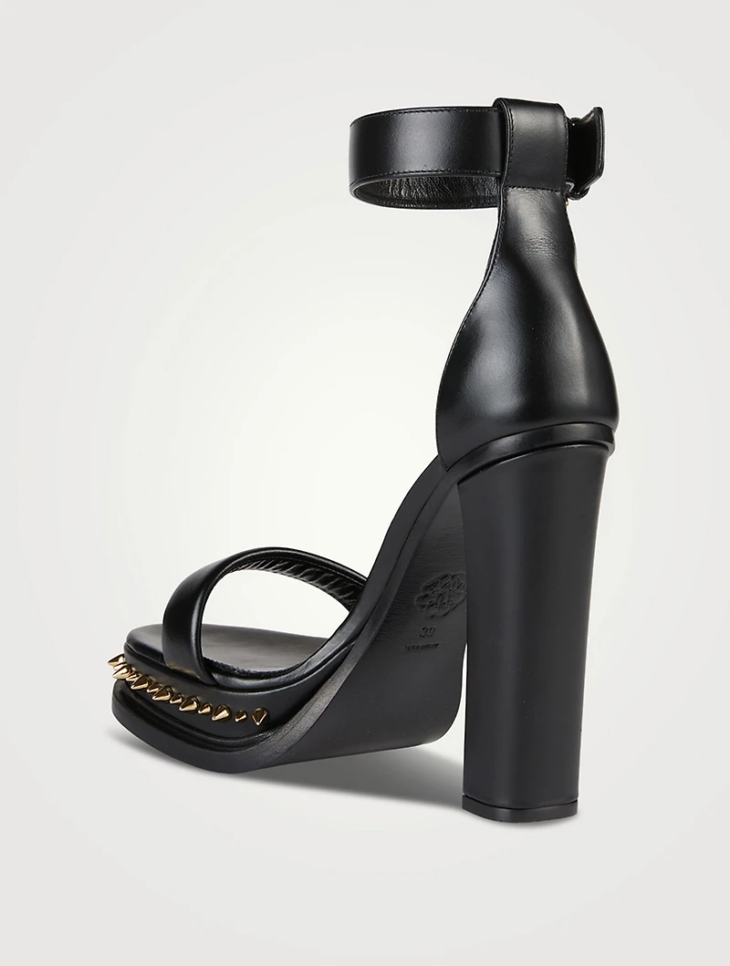 Punk Stud Leather Platform Sandals
