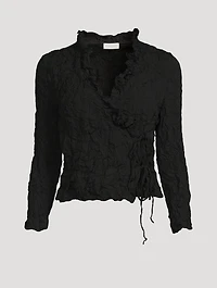 Vancy Crinkled Wrap Top