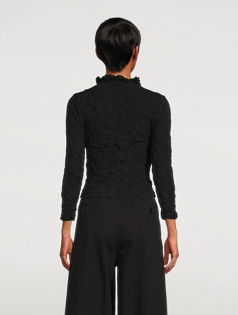 Vancy Crinkled Wrap Top