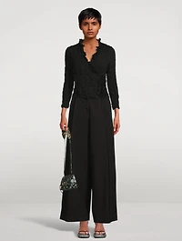 Vancy Crinkled Wrap Top