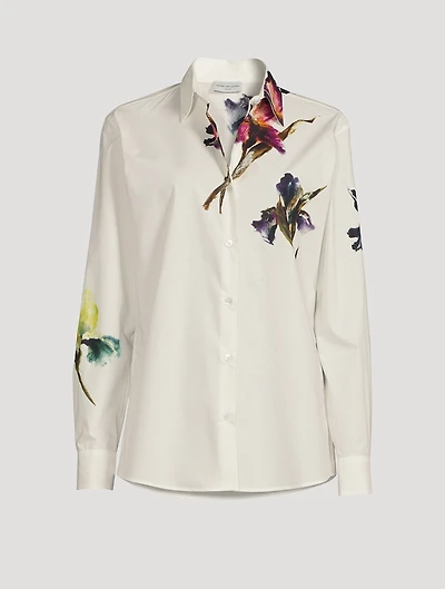 Clavelly Poplin Shirt Floral Print