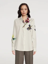 Clavelly Poplin Shirt Floral Print