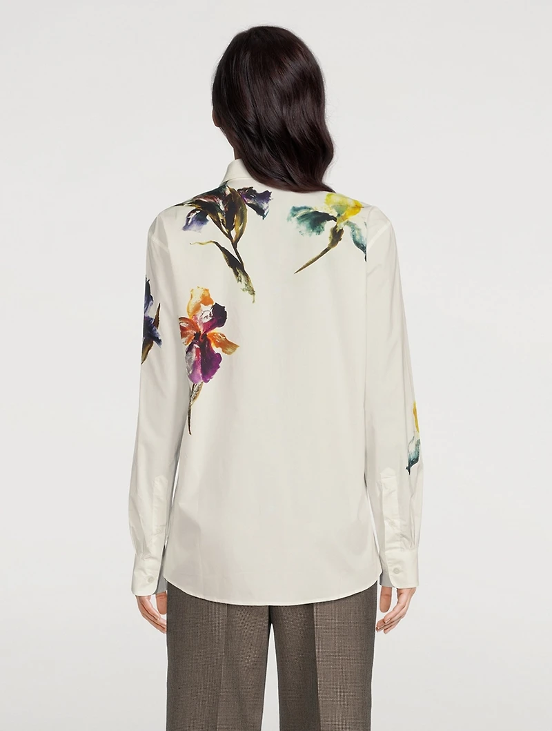 Clavelly Poplin Shirt Floral Print