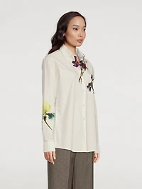 Clavelly Poplin Shirt Floral Print