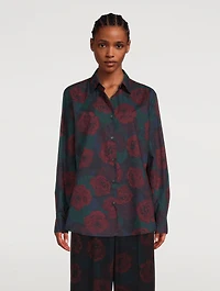 Clavelly Poplin Shirt Floral Print