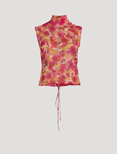 Carma Silk Bib Floral Print