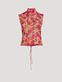 Carma Silk Bib Floral Print