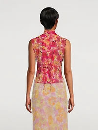 Carma Silk Bib Floral Print