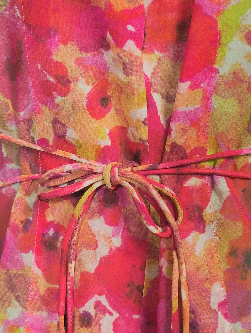 Carma Silk Bib Floral Print